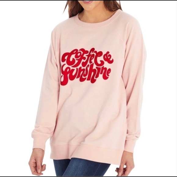 Wildfox "Coffee & Sunshine" Sweatshirt Size L - Picture 1 of 7